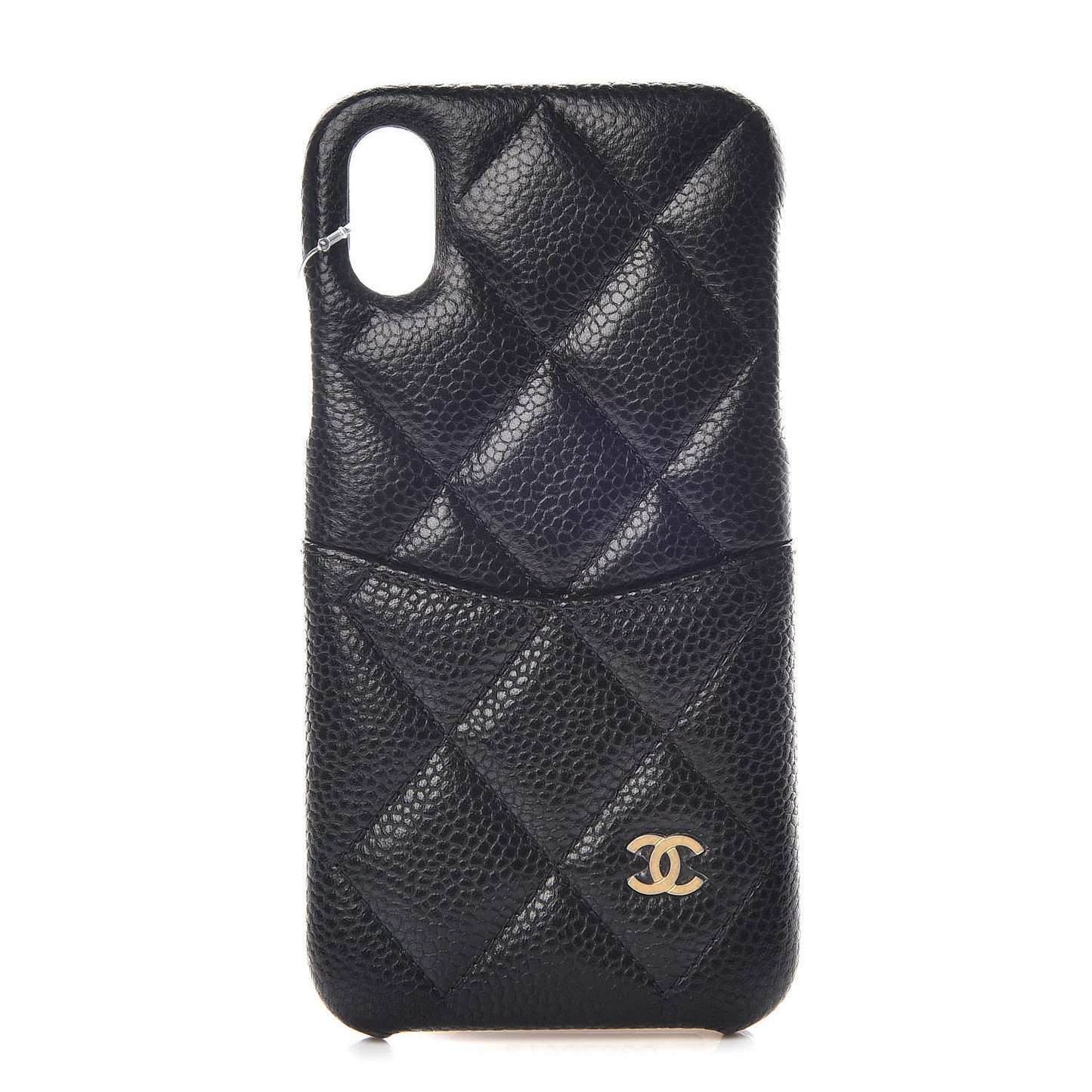 Caviar Quilted iPhone X Coco Tech Case Black