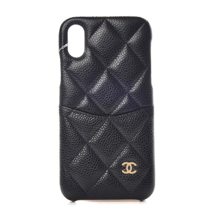 Chanel Caviar Quilted iPhone X Coco Tech Case Black 1 of 7