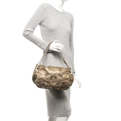 Chanel Metallic Lambskin Perforated Hollywood Accordion Flap Bag Gold 2 of 8