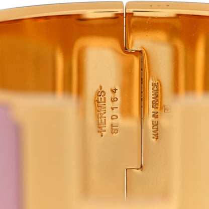 Hermes Enamel Extra Wide Clic Clac H Bracelet GM Rose Poudre 4 of 5