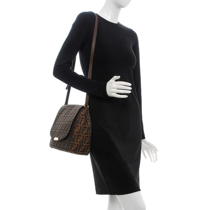 Fendi Zucca Vitello Artic Messenger Bag Tobacco Castagna 2 of 7