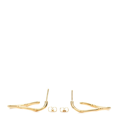 John Hardy 18K Yellow Gold Bamboo Twist Hoop Earrings 3 of 6