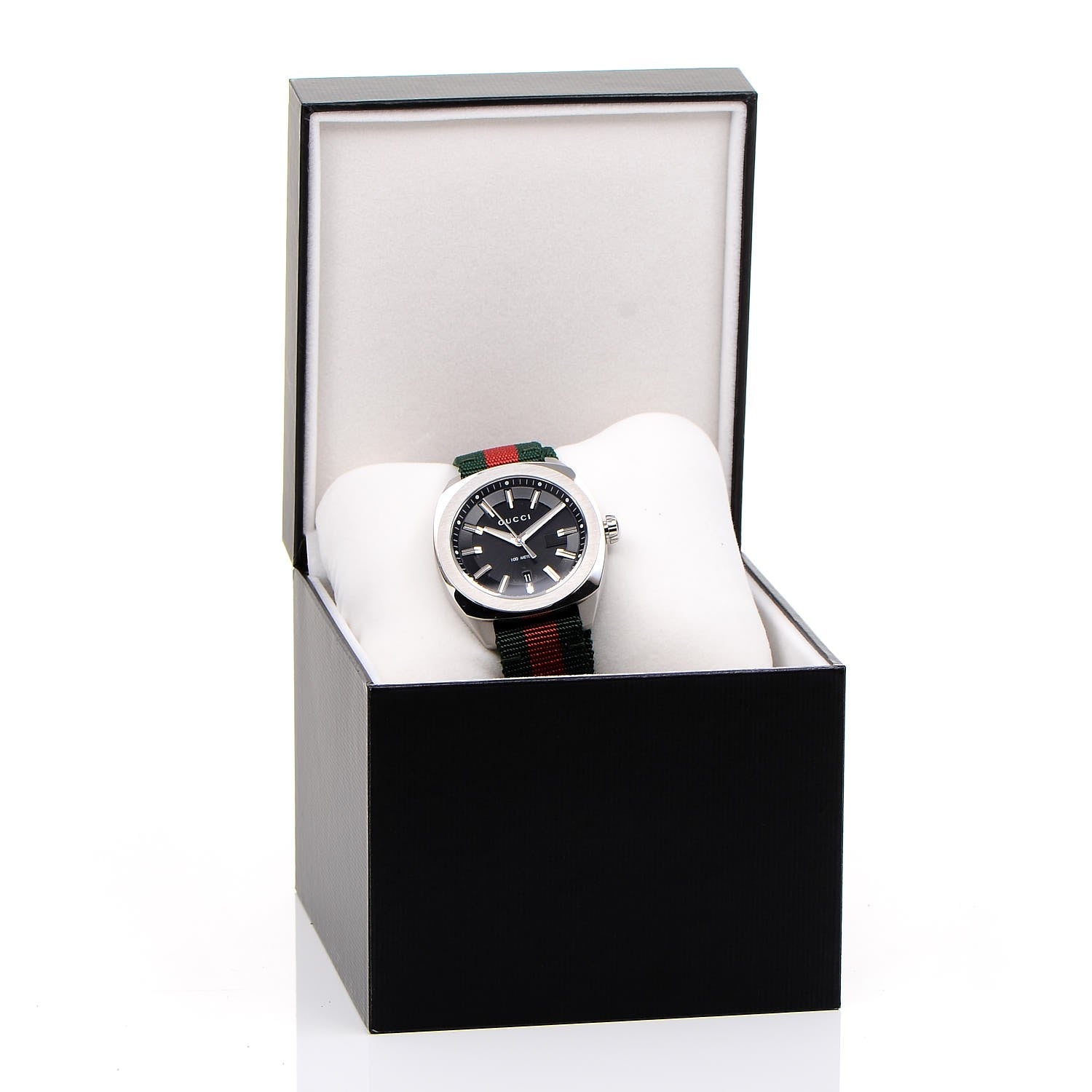Gucci Stainless Steel Nylon 41mm GG2570 Quartz Watch Black 8 of 8