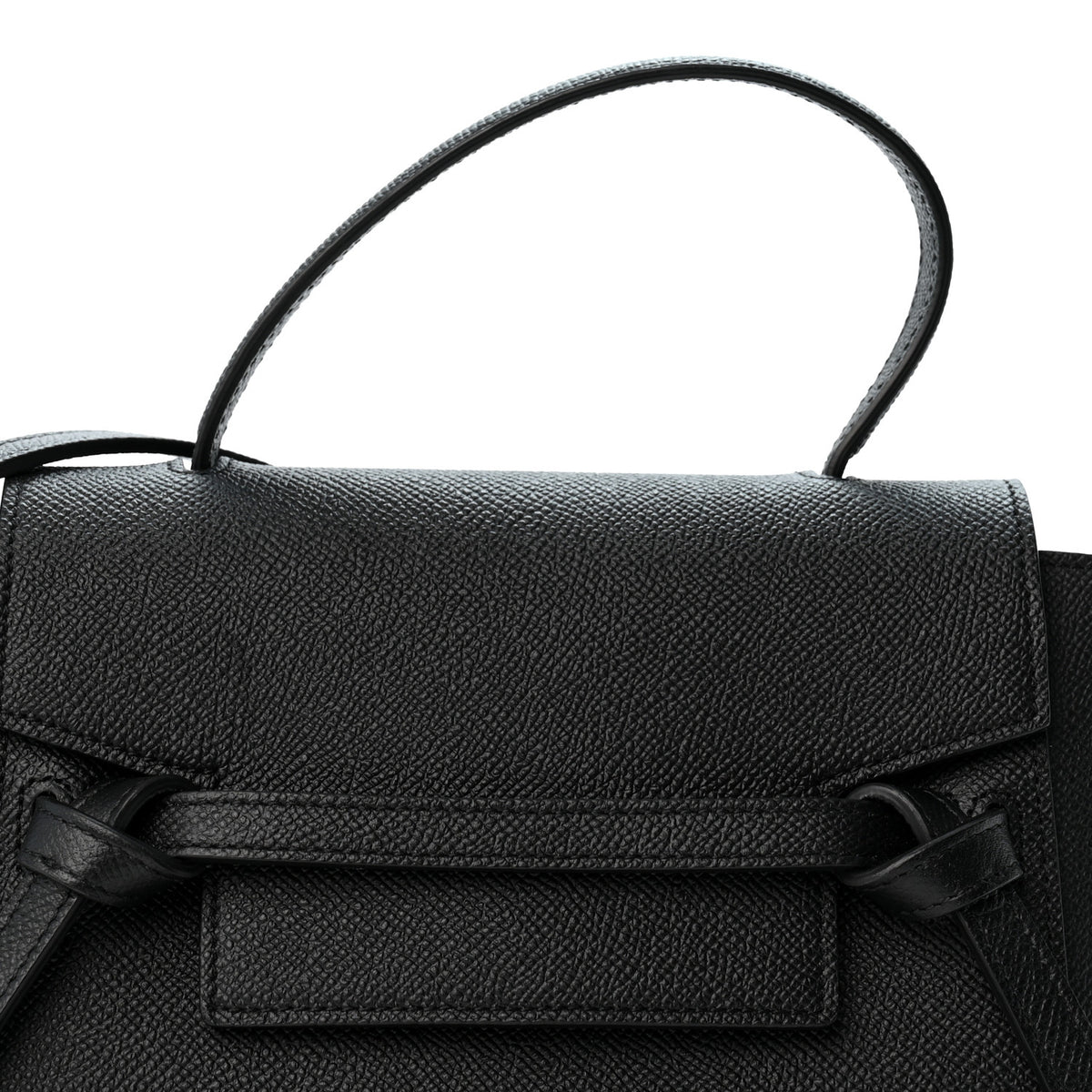 Grained Calfskin Nano Belt Bag Black