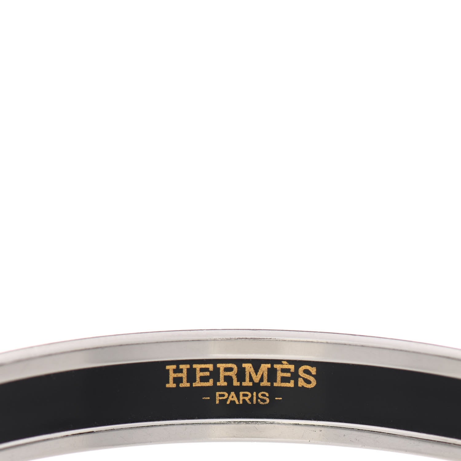 Hermes Enamel Printed Narrow Clic C'est Noue Bracelet 62 White Platinum 4 of 4