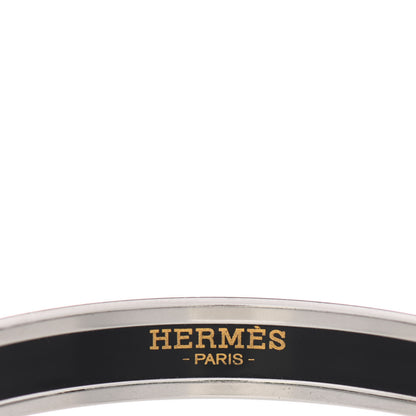 Hermes Enamel Printed Narrow Clic C'est Noue Bracelet 62 White Platinum 4 of 4