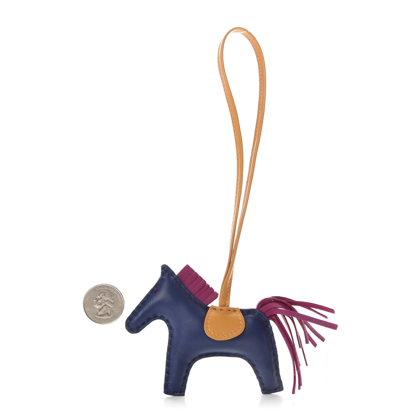 Milo Lambskin Grigri Rodeo Horse Bag Charm PM Bleu Saphir Rose Pourpre Bouton D'Or