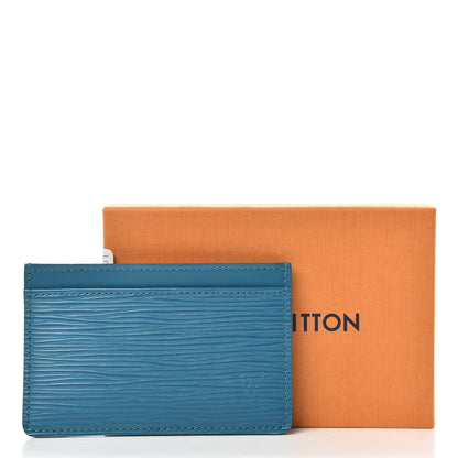 Louis Vuitton Epi Card Holder Cyan 7 of 7