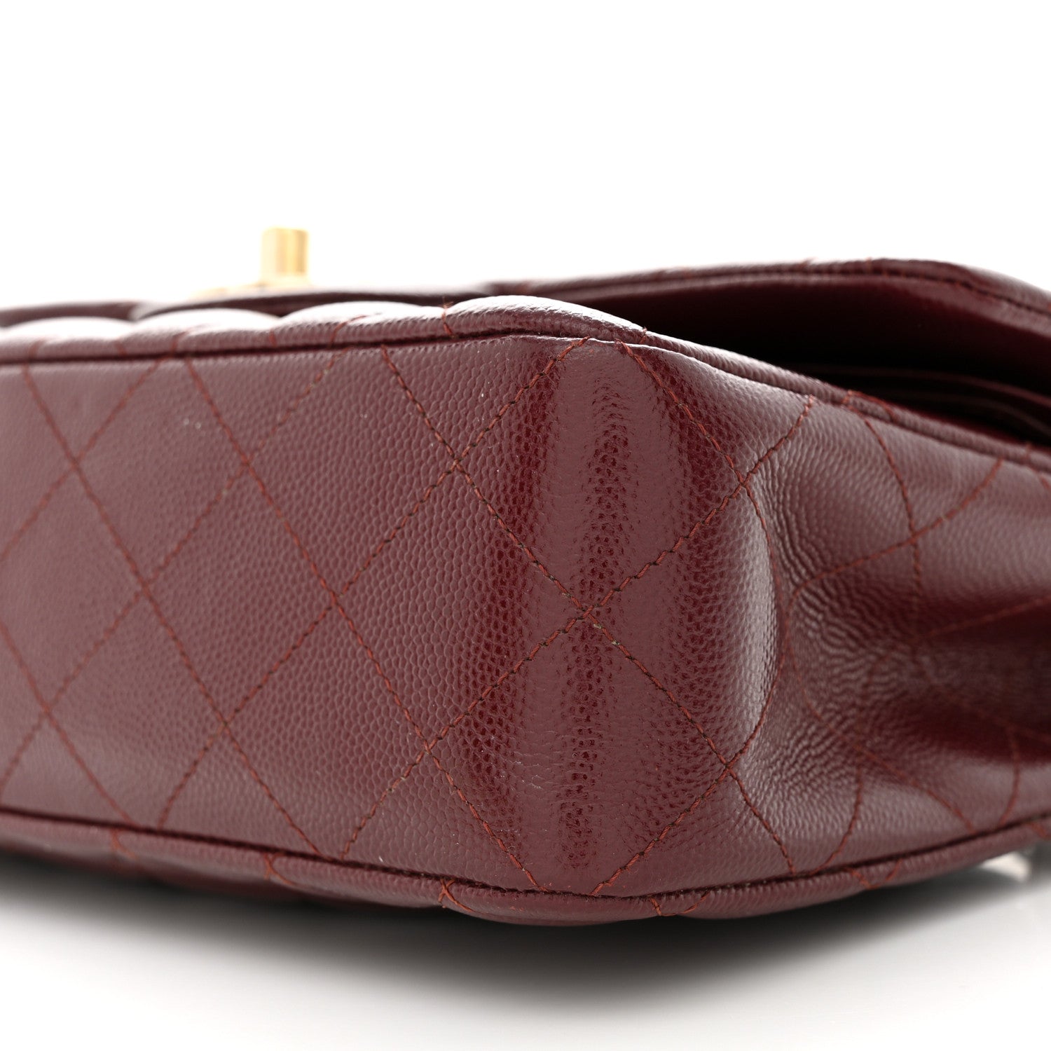 Chanel Caviar Quilted Small Double Flap Burgundy 10 of 11