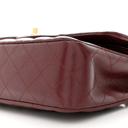 Chanel Caviar Quilted Small Double Flap Burgundy 10 of 11