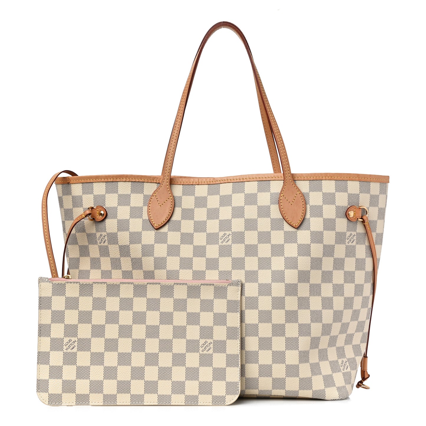 Damier Azur Neo Neverfull MM Rose Ballerine