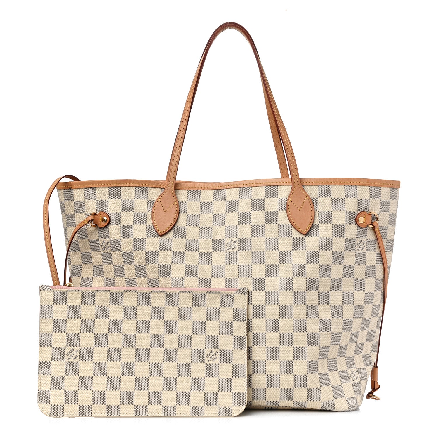 Louis Vuitton Damier Azur Neo Neverfull MM Rose Ballerine 1 of 11
