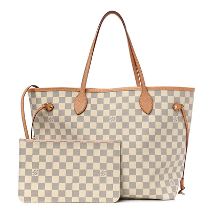 Louis Vuitton Damier Azur Neo Neverfull MM Rose Ballerine 1 of 11