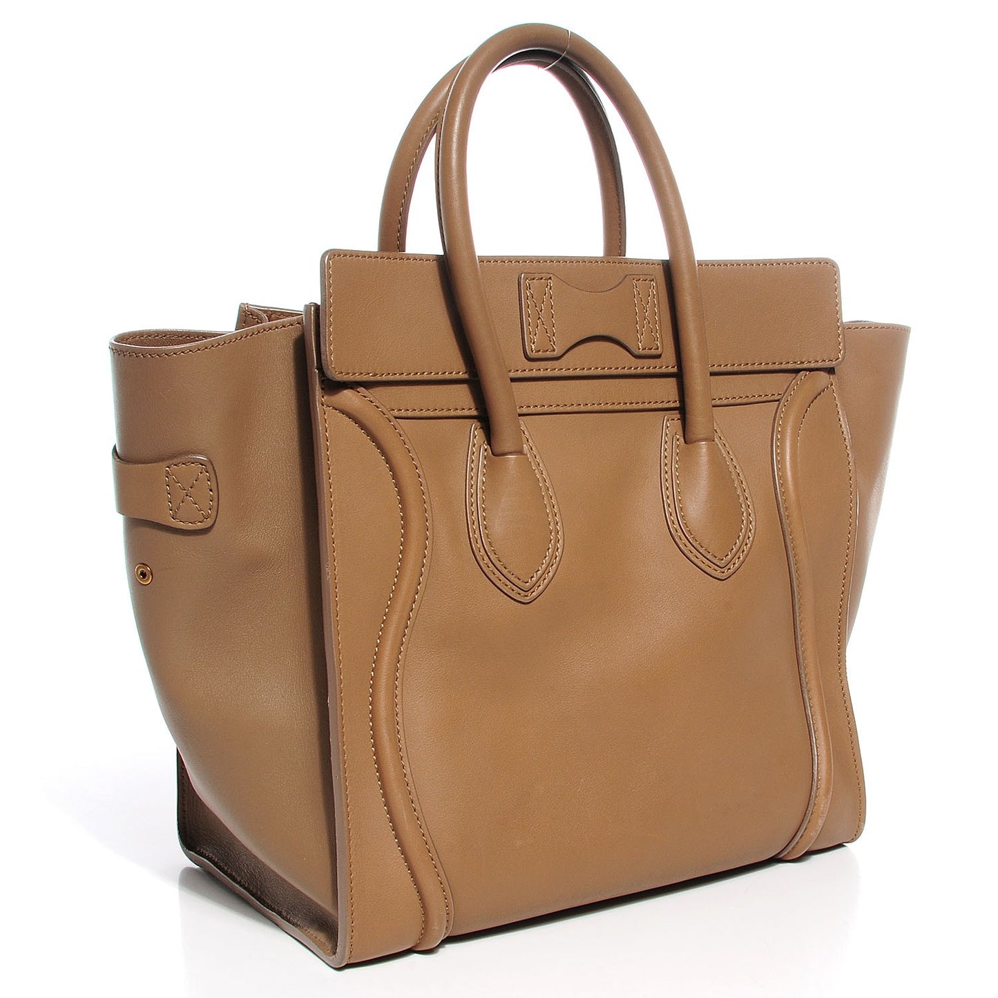 Smooth Calfskin Mini Luggage Camel