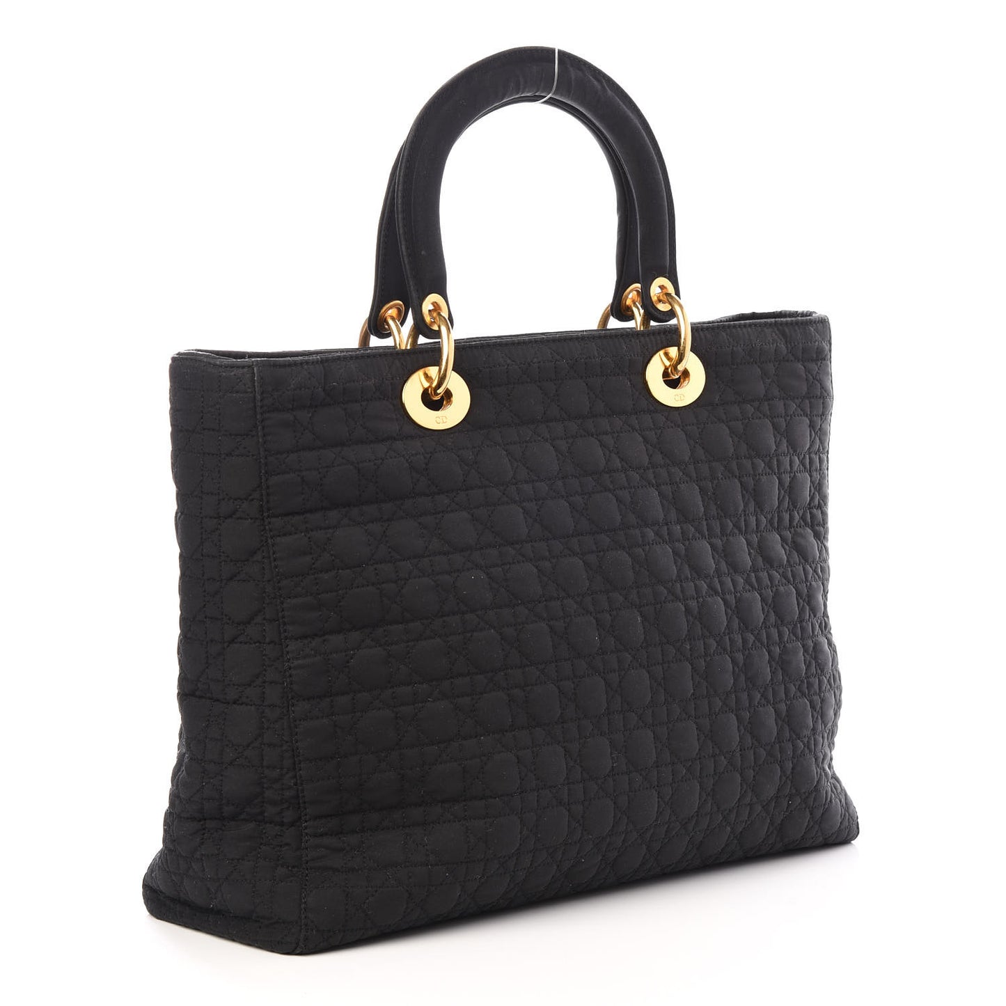 Nylon Cannage Large Lady Dior Black