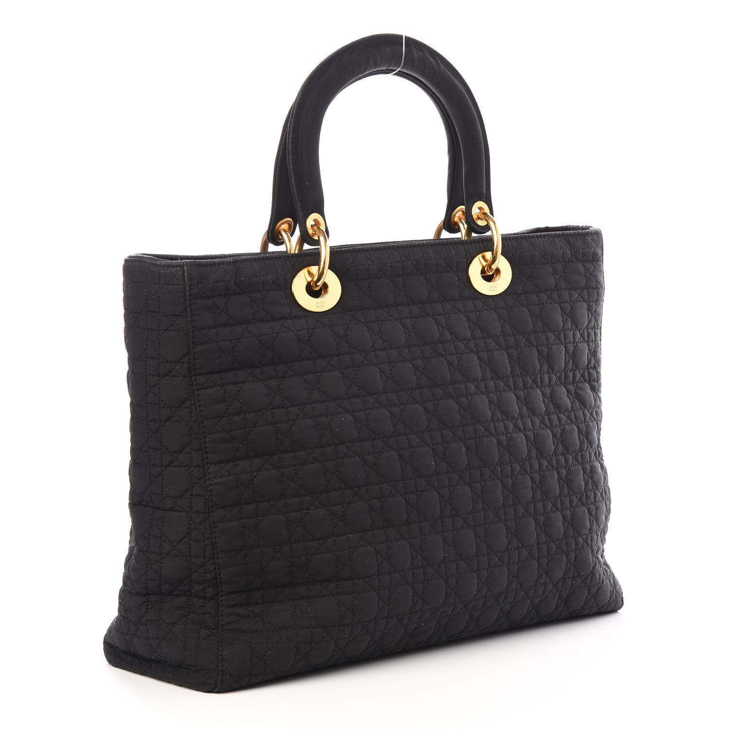 Christian Dior Nylon Cannage Large Lady Dior Black 2 of 8