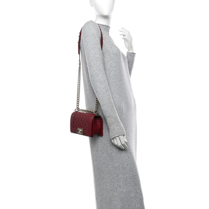 Chanel Caviar Quilted Small Boy Flap Burgundy 2 of 10