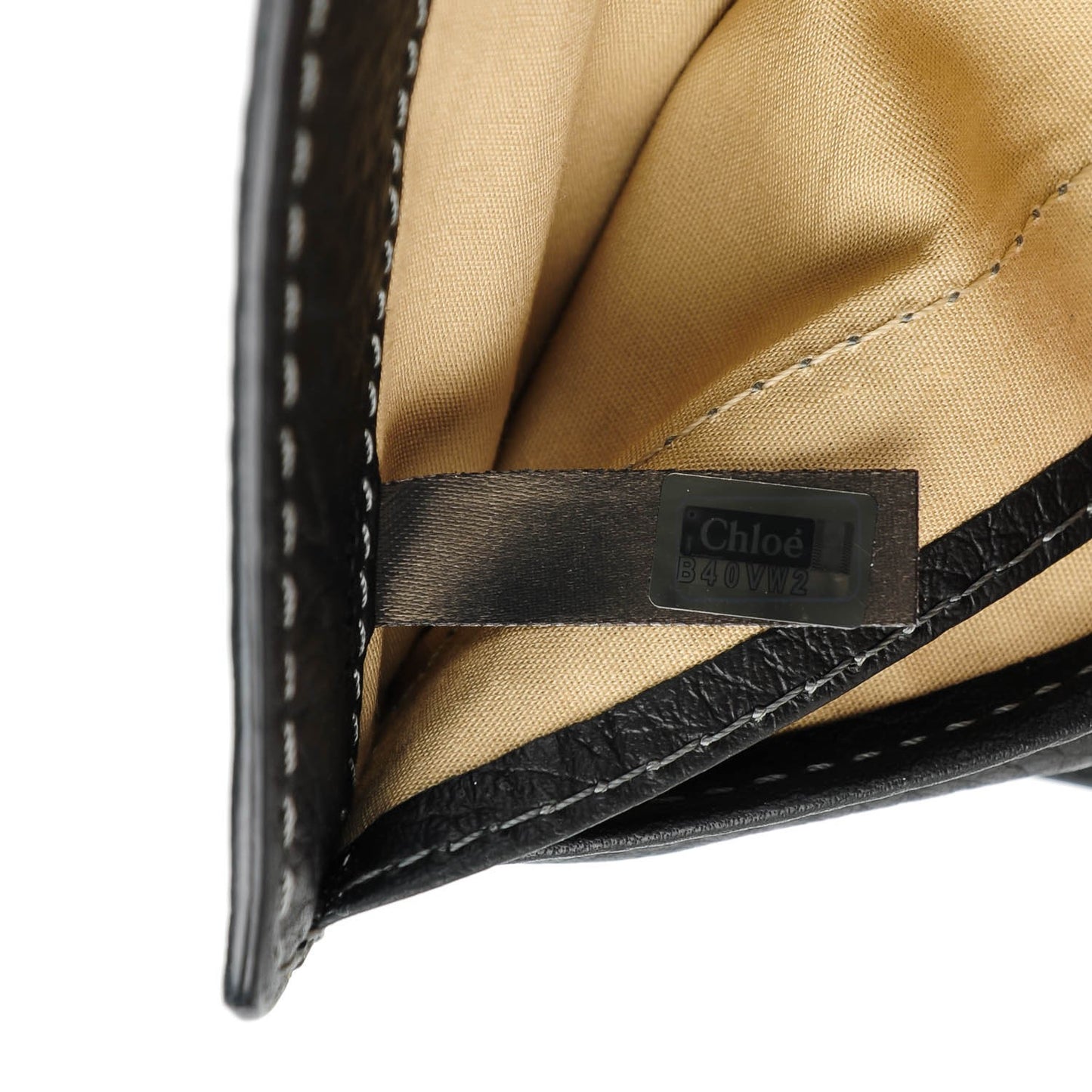 Grained Calfskin Marcie Square Wallet Black