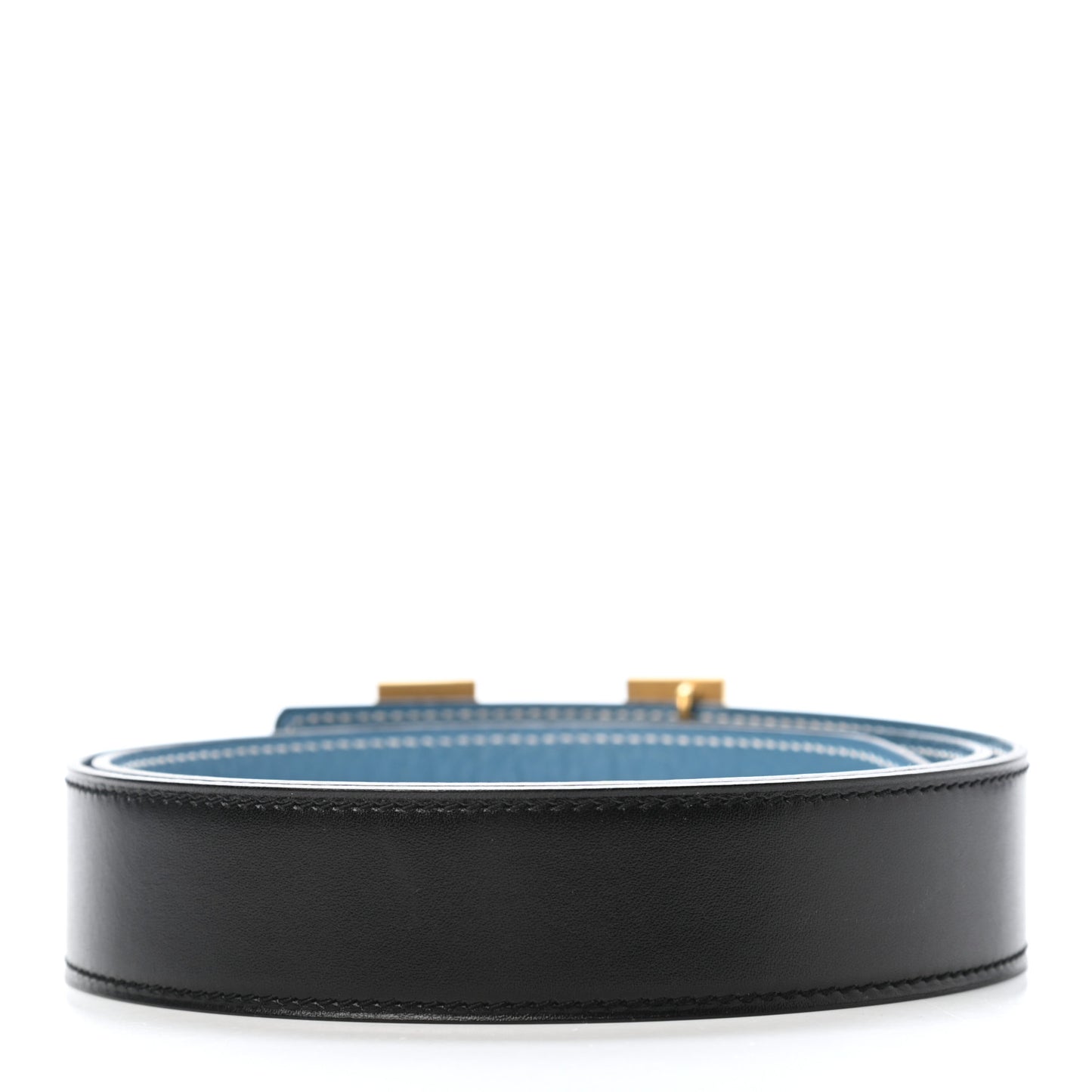 Box Togo 24mm Guilloche H Belt 85 Black Bleu Jean