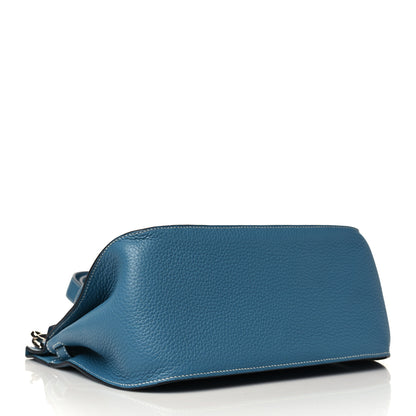 Hermes Taurillon Clemence Jypsiere 28 Blue Jean 4 of 9