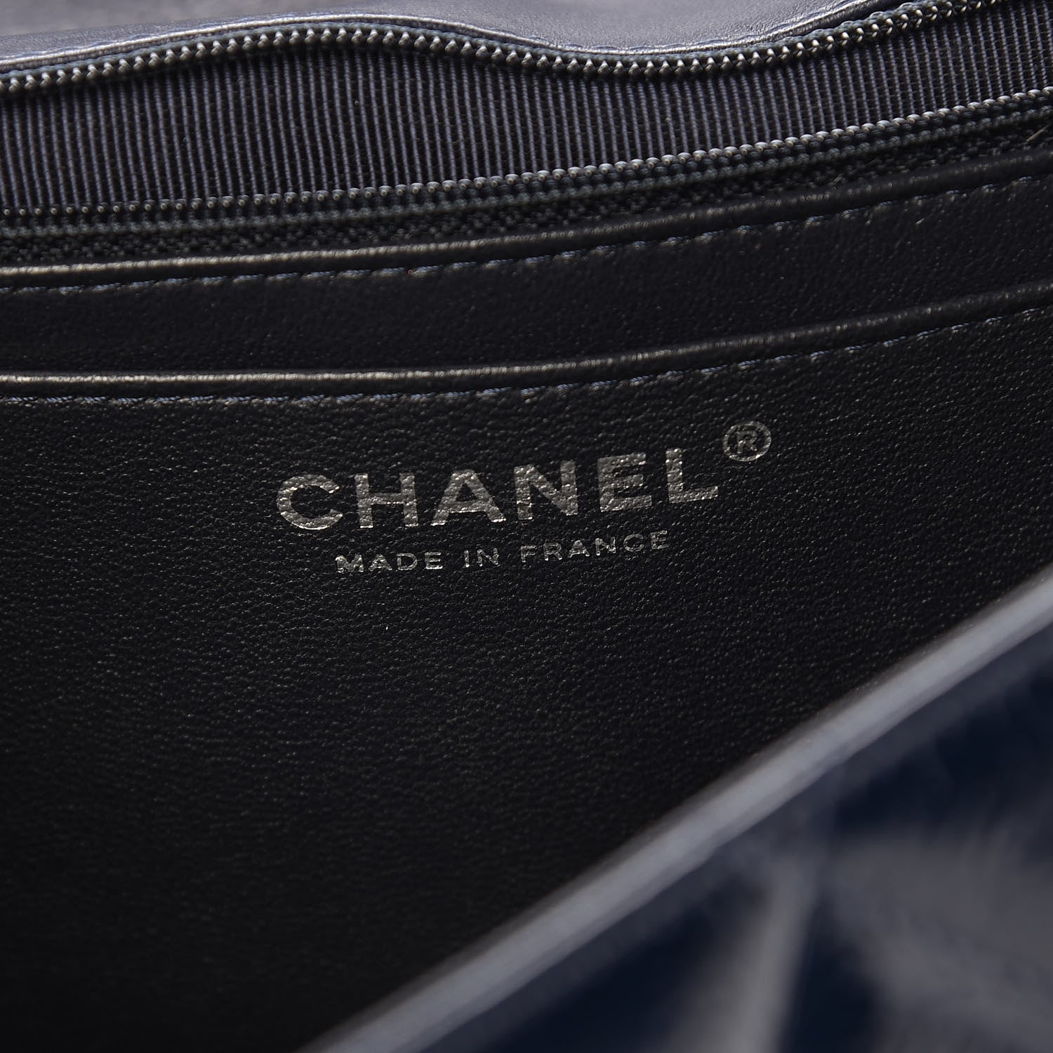 Chanel Distressed Patent Quilted Jumbo Single Flap Navy 6 of 15