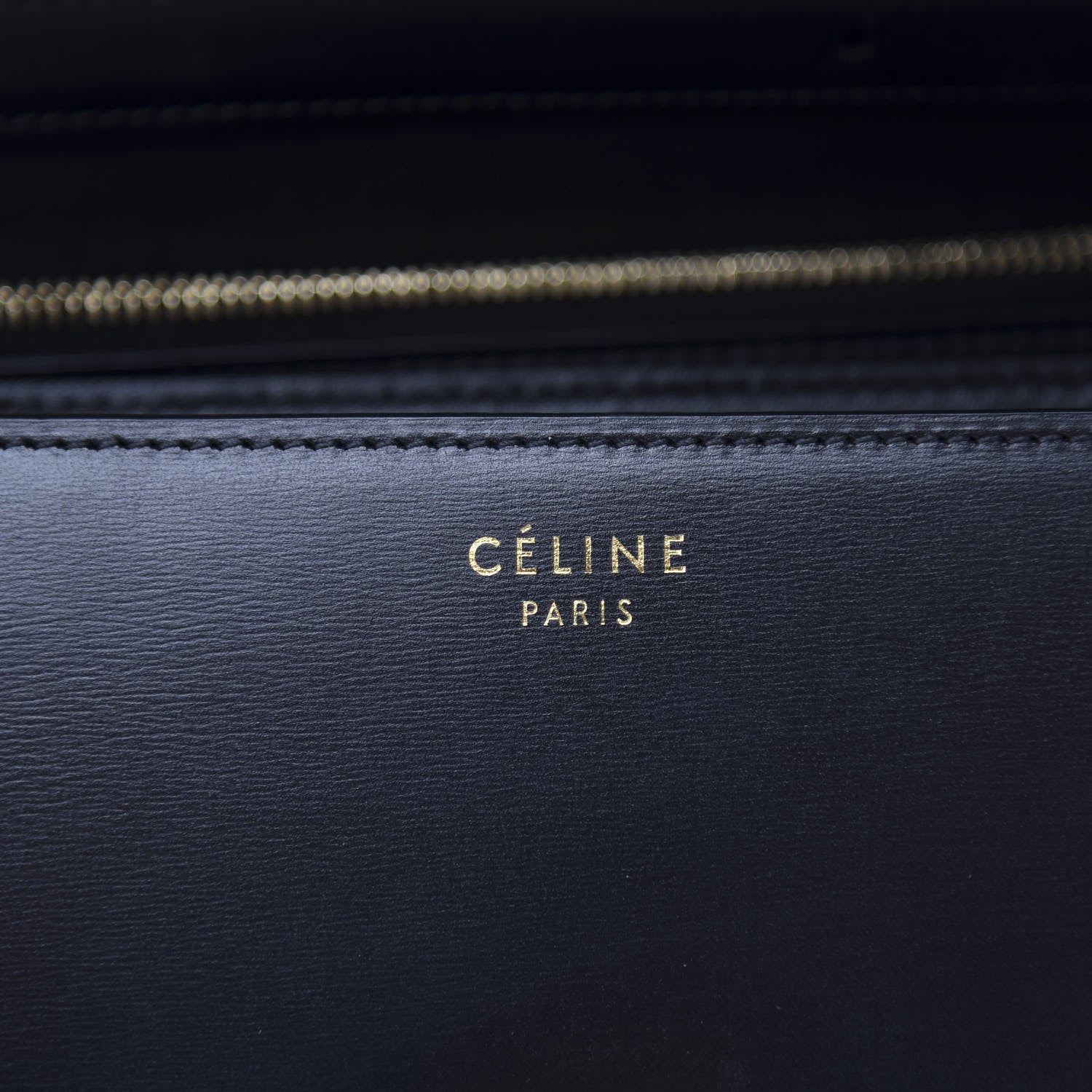 Celine Box Calfskin Medium Classic Box Flap Bag Black 6 of 10