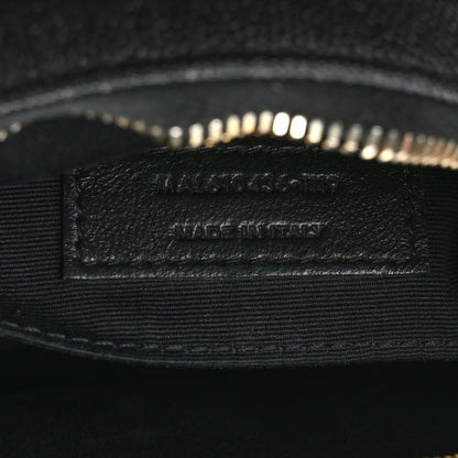 Saint Laurent Grain De Poudre Matelasse Chevron Quilted Round Vinyle Camera Bag Black 7 of 13