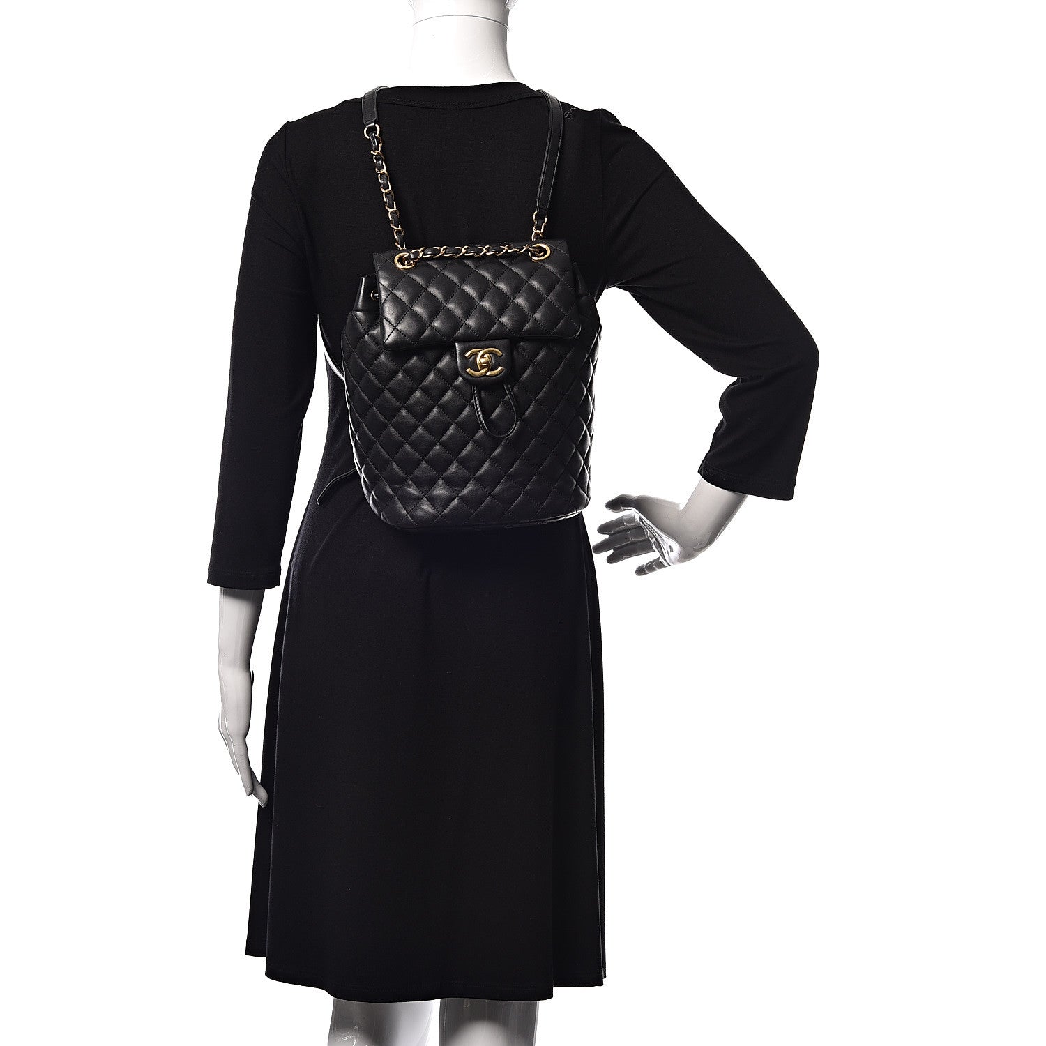 Chanel Lambskin Quilted Small Urban Spirit Backpack Black 2 of 10