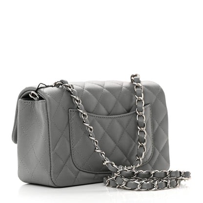 Chanel Caviar Quilted Mini Rectangular Flap Grey 3 of 13