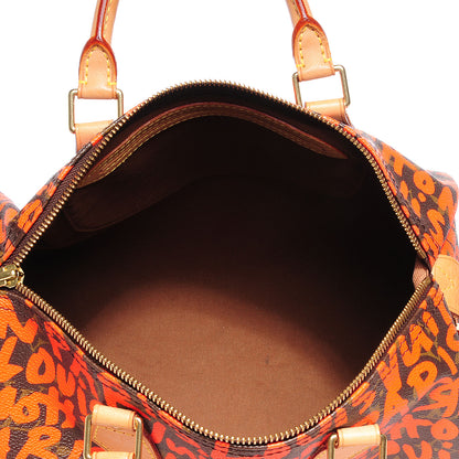 Louis Vuitton Monogram Graffiti Speedy 30 Orange 7 of 8