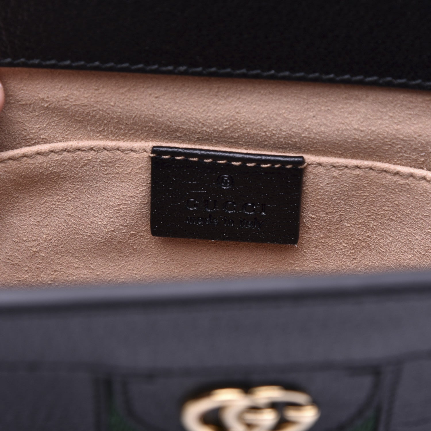 Gucci Calfskin GG Web Small Ophidia Chain Shoulder Bag Black 8 of 11