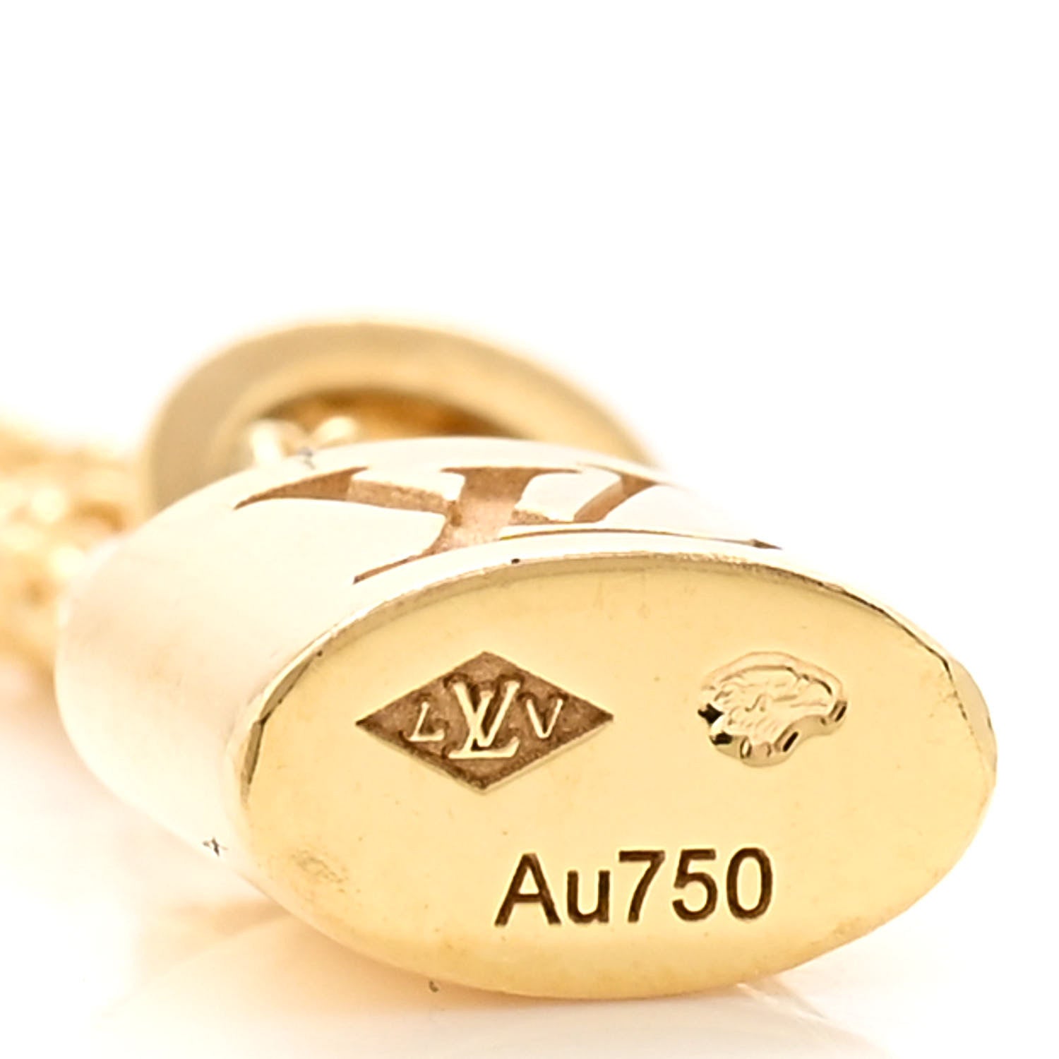 Louis Vuitton 18K Yellow Gold Lockit Key Pendant Necklace 4 of 5