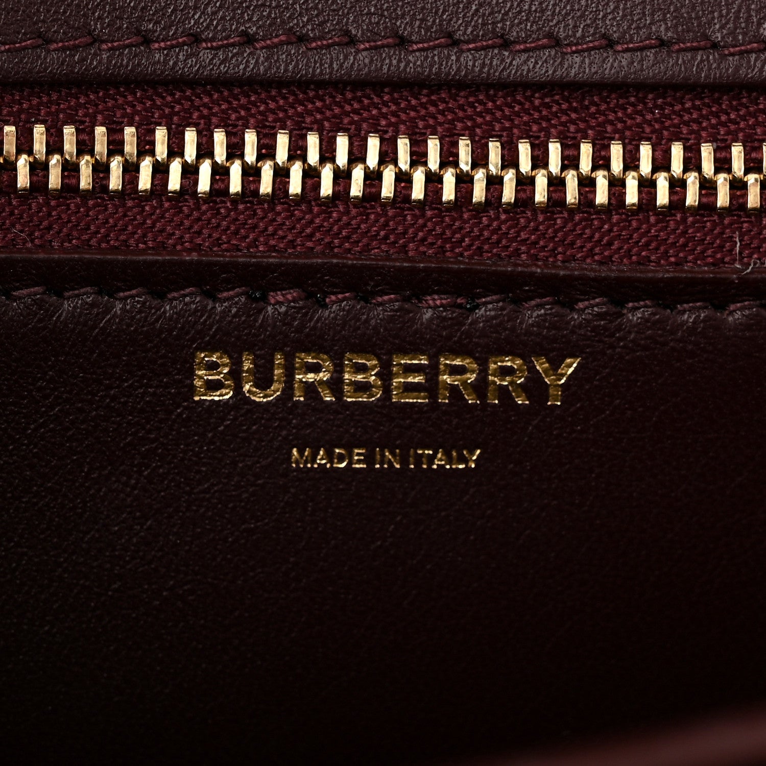Burberry Calfskin Monogram Embossed Small TB Chain Bag Oxblood 6 of 9