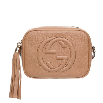 Gucci Pebbled Calfskin Small Soho Disco Bag Rose Beige 1 of 7