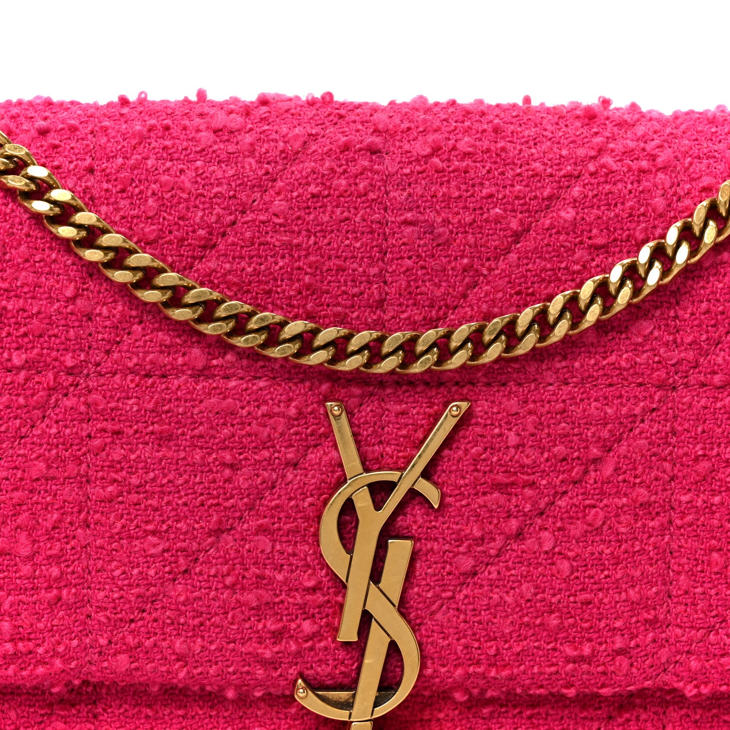 Saint Laurent Boucle Tweed Patchwork Monogram Medium Jamie