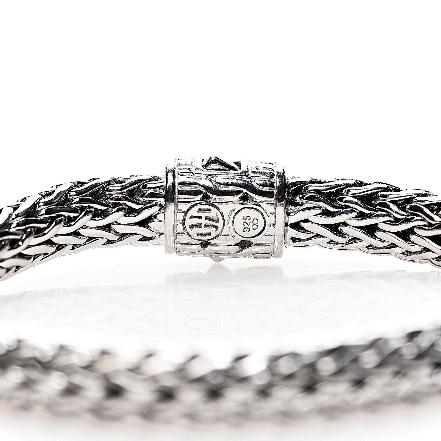 Sterling Silver Diamond 7mm Classic Chain Bracelet M