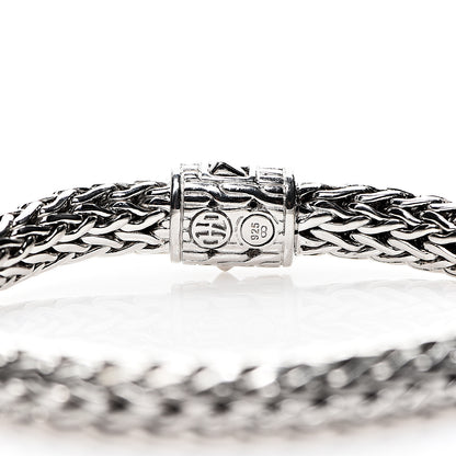 John Hardy Sterling Silver Diamond 7mm Classic Chain Bracelet M 3 of 4