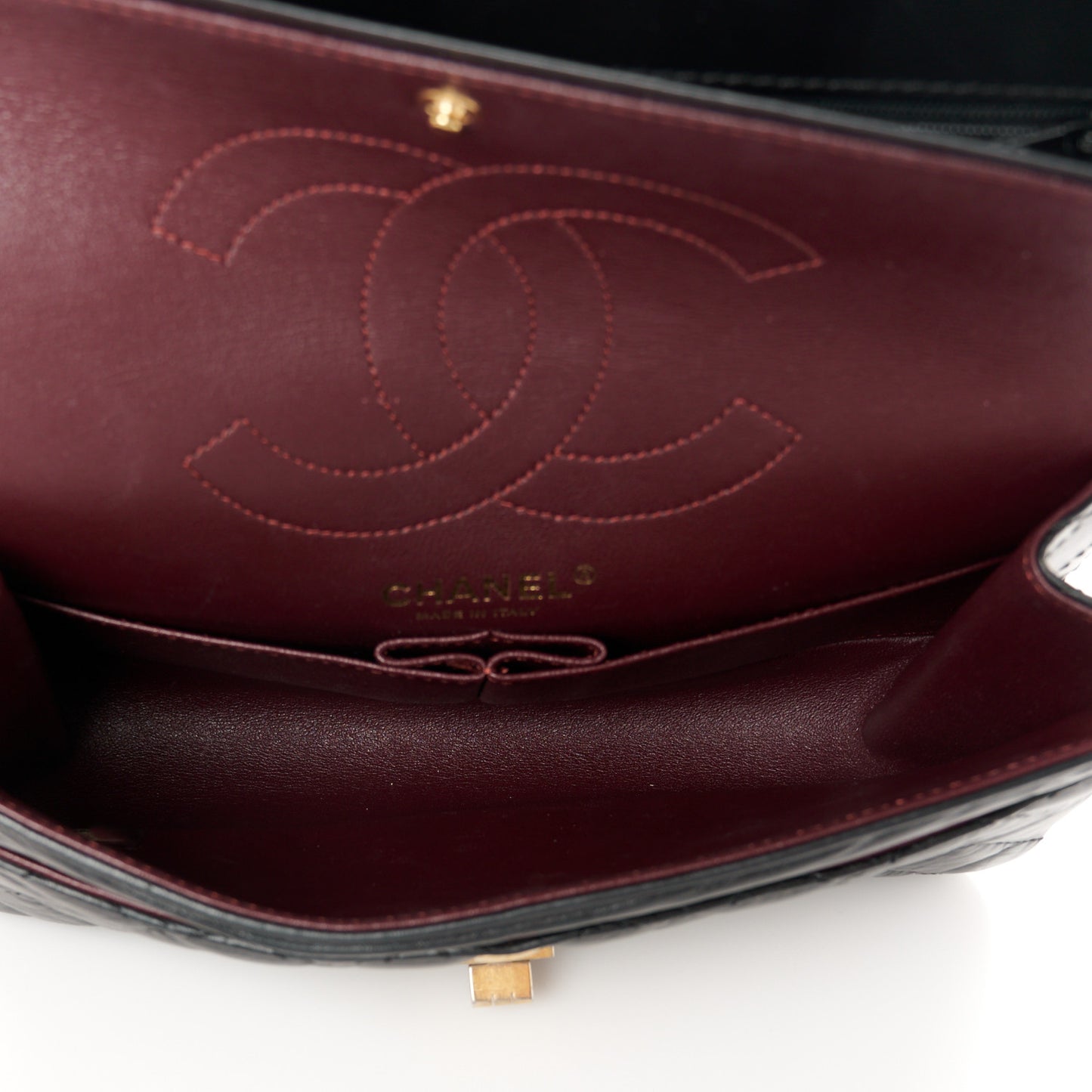 Aged Calfskin Quilted 2.55 Reissue 225 Flap Black