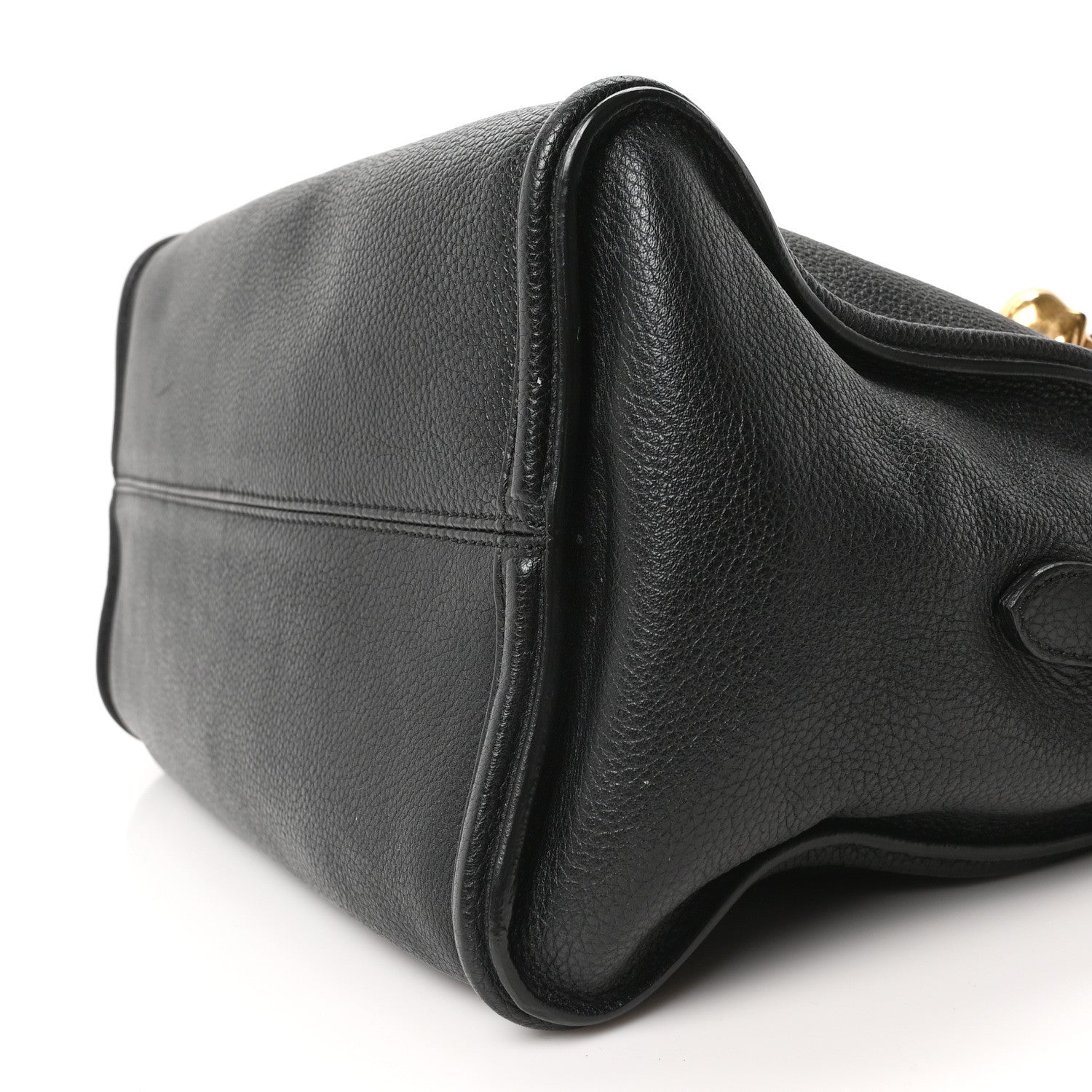Alexander McQueen Pebbled Calfskin Small Skull Padlock Zip Around Tote Black 10 of 10
