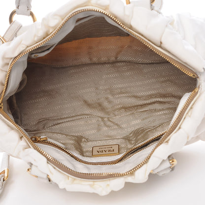 Prada Tessuto Nylon Gaufre Shopping Satchel White 6 of 16