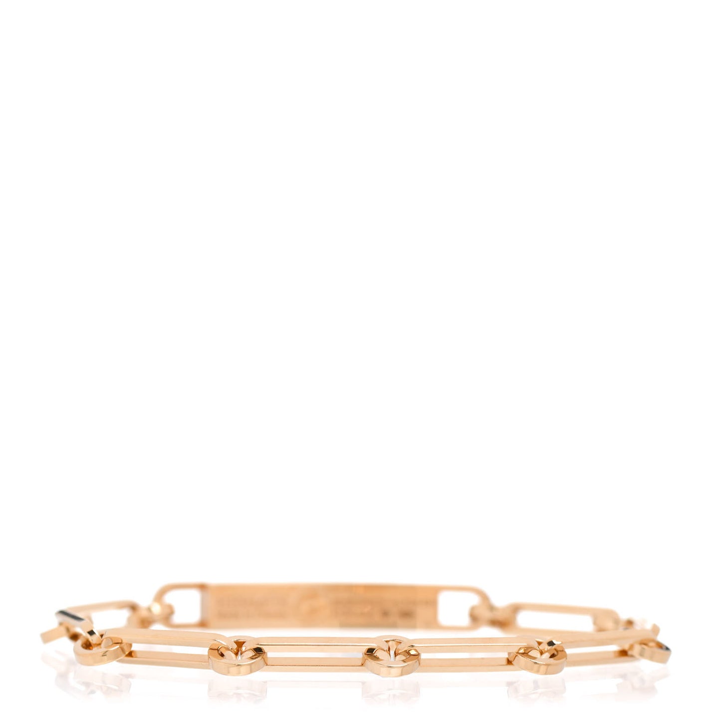 18K Yellow Gold Diamond Pave PM Kelly Chaine Bracelet SH