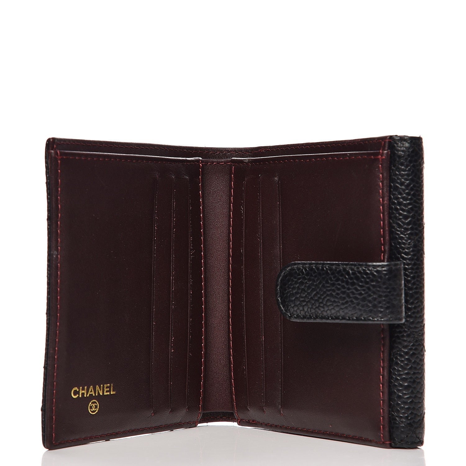 Chanel Caviar Quilted Compact French Flap Wallet Black 5 of 9