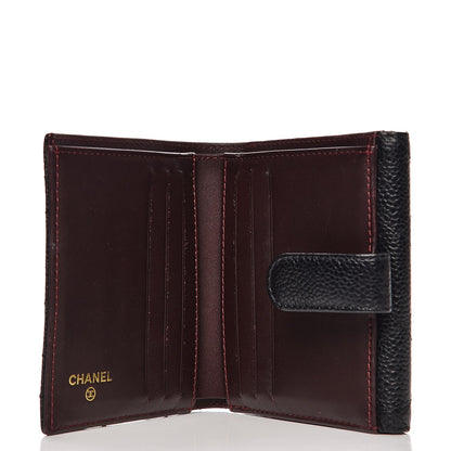 Chanel Caviar Quilted Compact French Flap Wallet Black 5 of 9