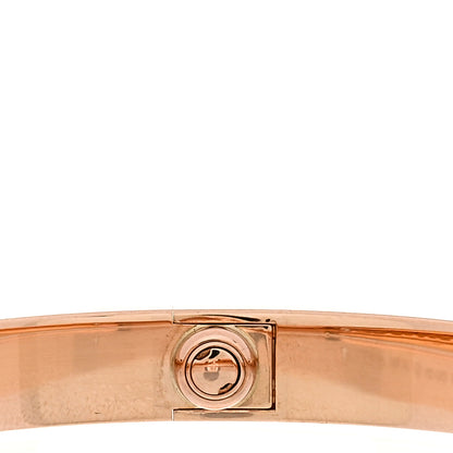 Cartier 18K Pink Gold 4 Diamond LOVE Bracelet 17 5 of 7