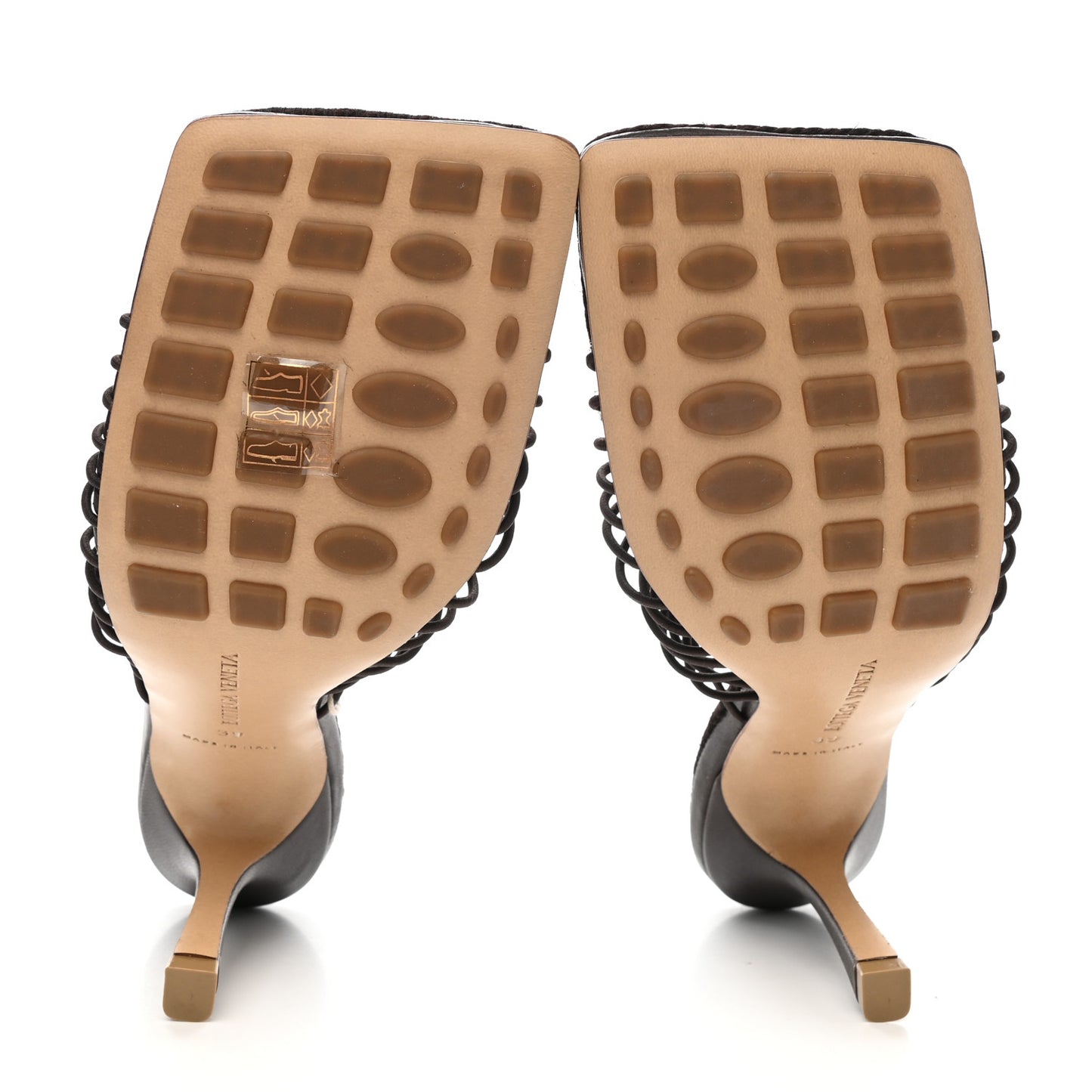 Raffia Elasticized Stretch Mule Sandals 39 Bitter Chocolate