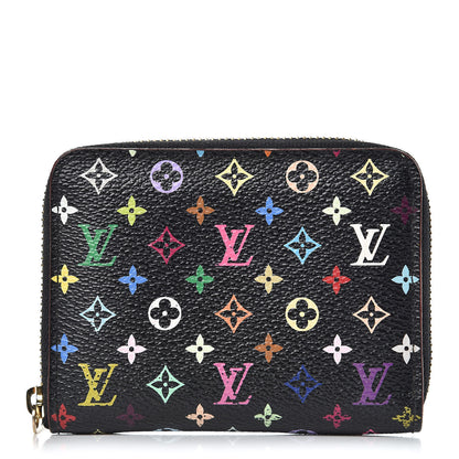 Louis Vuitton Monogram Multicolor Zippy Coin Purse Black Grenade 1 of 7