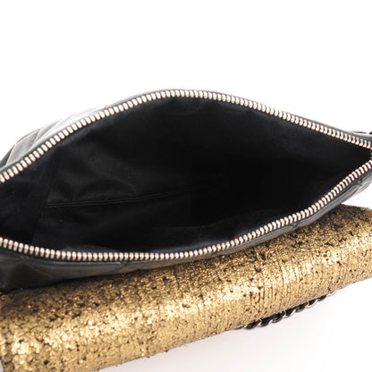 Chanel Lambskin Mineral Nights Wristlet Gold Black 5 of 8