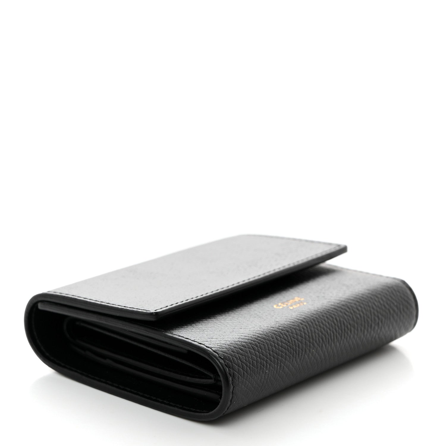 Celine Grained Calfskin Small Tri-Fold Wallet Black 4 of 7