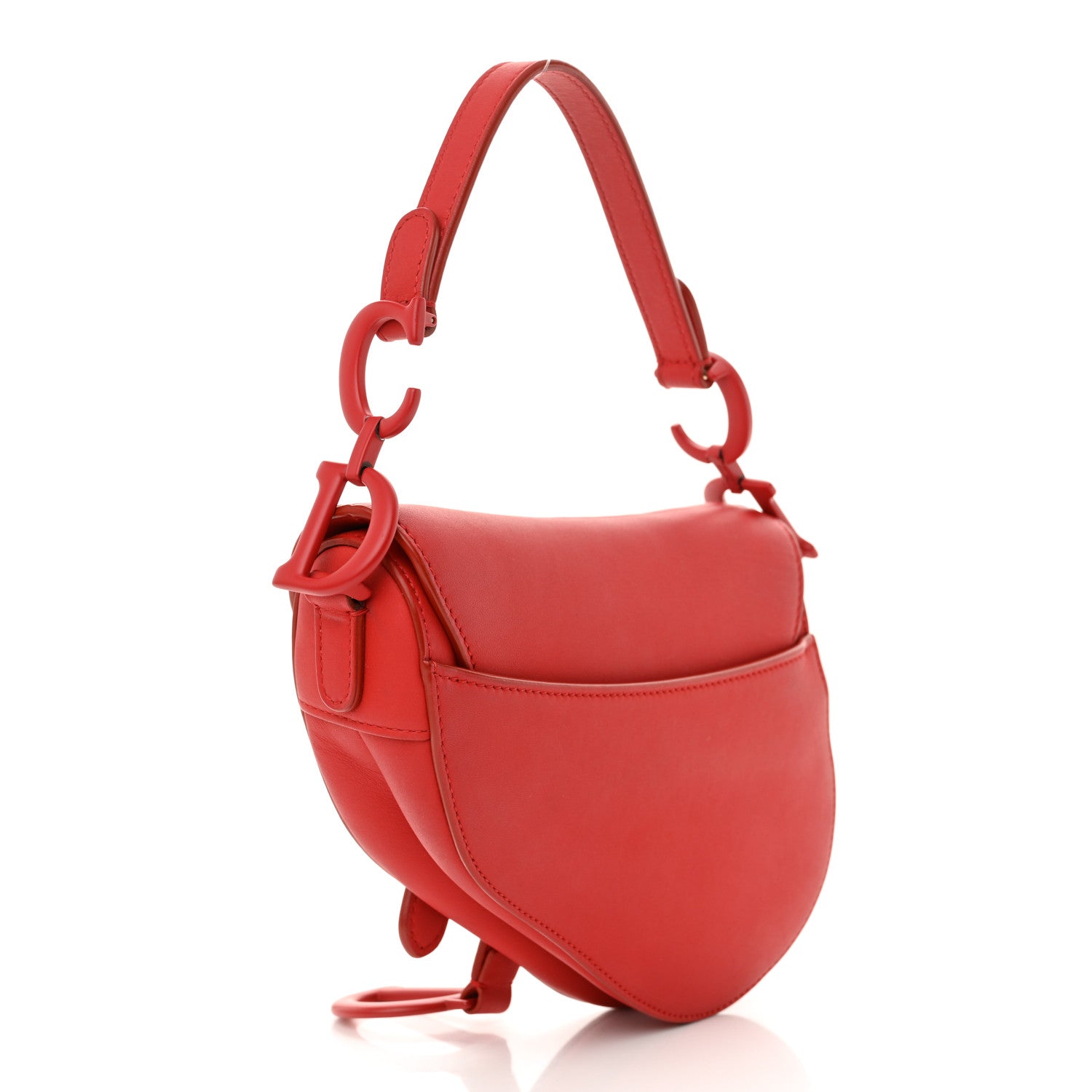 Christian Dior Ultra Matte Calfskin Mini Saddle Bag Red 3 of 10