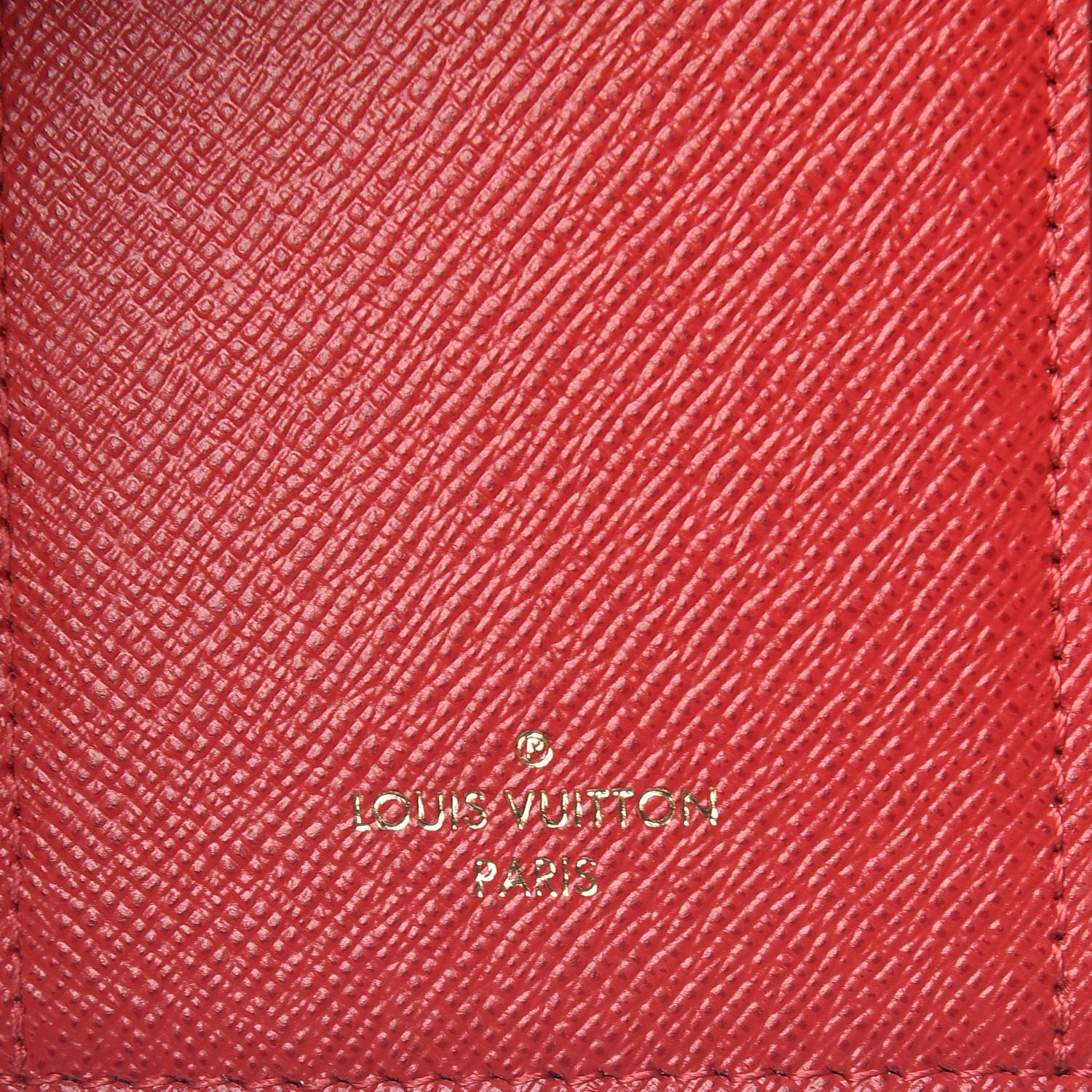 Louis Vuitton Damier Ebene Victorine Wallet Red 6 of 8